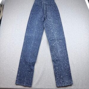 Vintage Panhandle Slim Womens Western Snow Wash Jeans Blue 3/4 Made USA SF4045